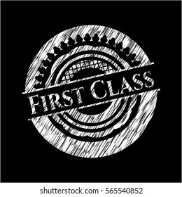 First Class chalkboard emblem