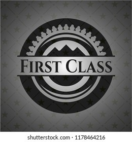 First Class dark badge
