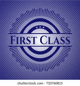 First Class emblem with jean high quality background
