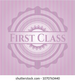  First Class pink emblem