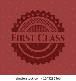 First Class red emblem