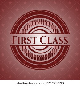 First Class red emblem. Vintage.