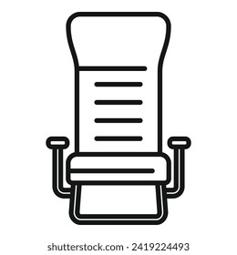 First class seat icon outline vector. Service vacation. Seat plane vip