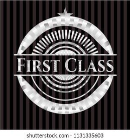 First Class silver emblem or badge