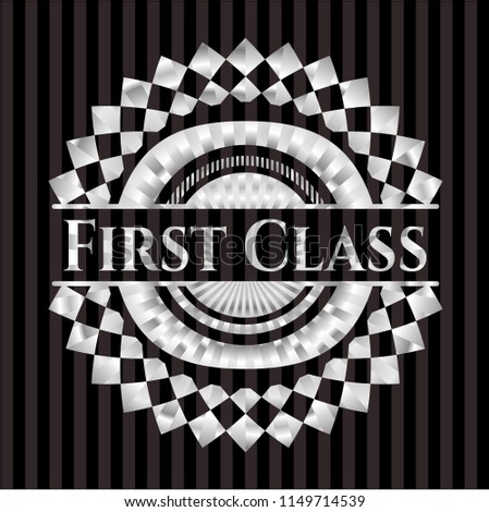 First Class silvery shiny emblem