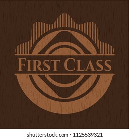 First Class wood emblem. Vintage.