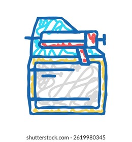first coat primer doodle icon sketch vector. first coat primer sign. isolated symbol illustration