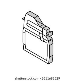 first coat primer isometric icon vector. first coat primer sign. isolated symbol illustration