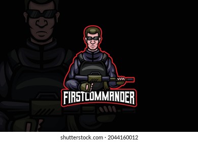 Primer comandante: plantilla de logotipo de salida