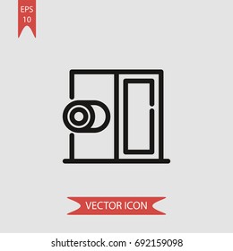  First commercial phone vector icon, illustration symbol