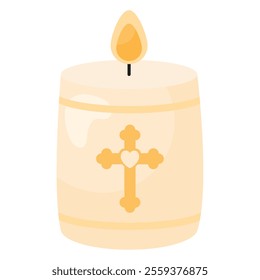 first communion candle isolated design