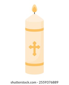 first communion candle isolated design