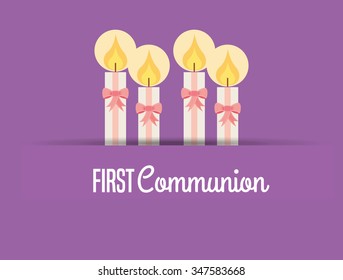 first communion card design, vector illustration eps10 graphic 