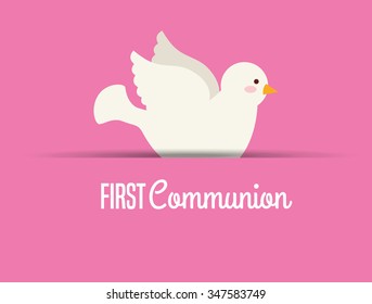 first communion card design, vector illustration eps10 graphic 