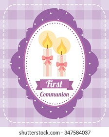 first communion card design, vector illustration eps10 graphic 