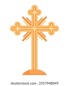 first communion catholic cross isolated