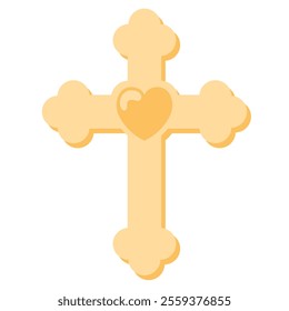 first communion catholic cross isolated