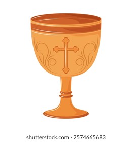 first communion chalice isolated icon