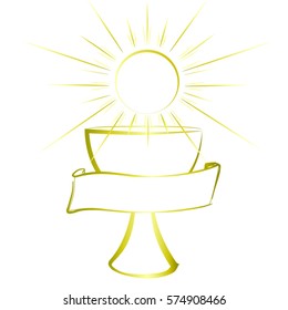 First communion chalice symbol for a nice invitation design.