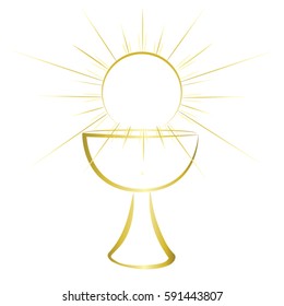 First communion chalice symbol for a nice invitation design.