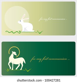 First Communion or Confirmation invitation card