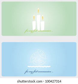 First Communion or Confirmation invitation card