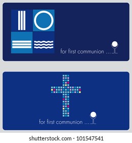 First Communion or Confirmation invitation card