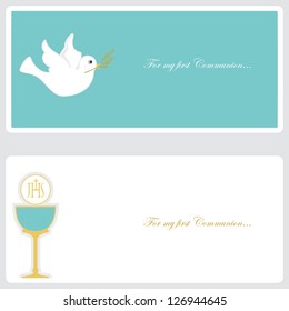 First Communion or Confirmation invitation card