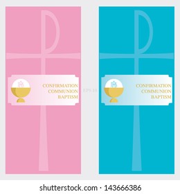 First Communion or Confirmation invitation card