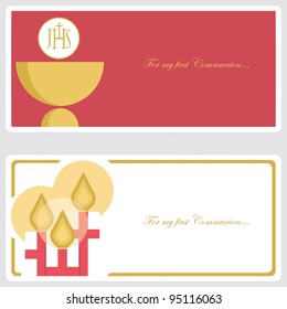 First Communion or Confirmation invitation card