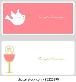 First Communion or Confirmation invitation card