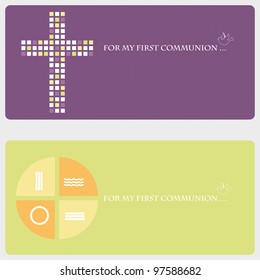 First Communion or Confirmation invitation card