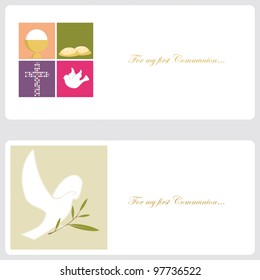 First Communion or Confirmation invitation card