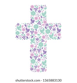 first communion cross floral decoration
