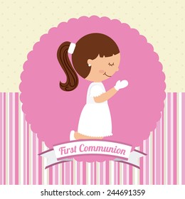 first communion design, vector illustration eps10 graphic