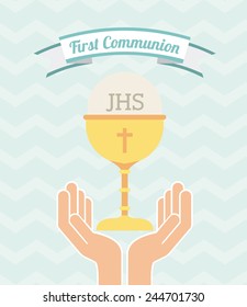 first communion design, vector illustration eps10 graphic