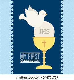 first communion design, vector illustration eps10 graphic