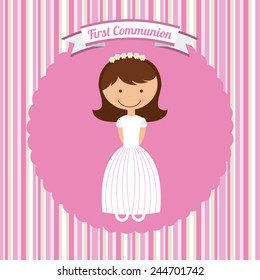 first communion design, vector illustration eps10 graphic