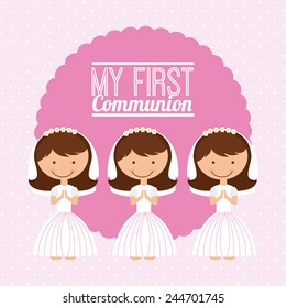 first communion design, vector illustration eps10 graphic