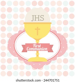 First Communion Design Vector Illustration Eps10 Stock Vector (royalty 