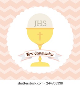 first communion design, vector illustration eps10 graphic