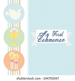 first communion design, vector illustration eps10 graphic