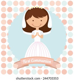 first communion design, vector illustration eps10 graphic