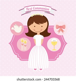 first communion design, vector illustration eps10 graphic