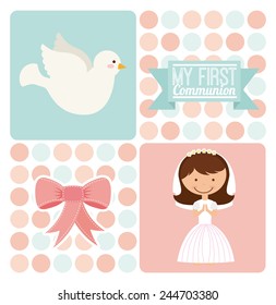 first communion design, vector illustration eps10 graphic