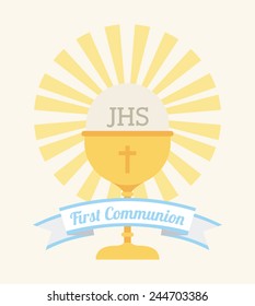 First Communion Design, Vector Illustration Eps10 Graphic