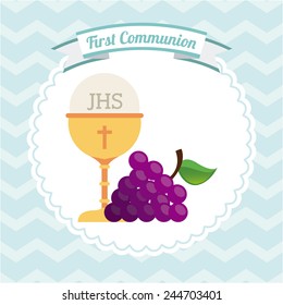 first communion design, vector illustration eps10 graphic