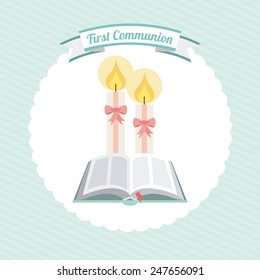 first communion design, vector illustration eps10 graphic