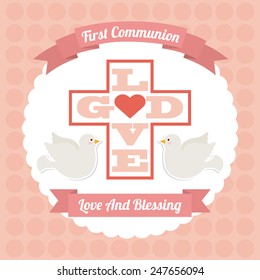 first communion design, vector illustration eps10 graphic