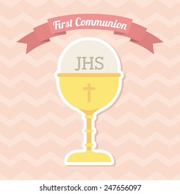 first communion design, vector illustration eps10 graphic